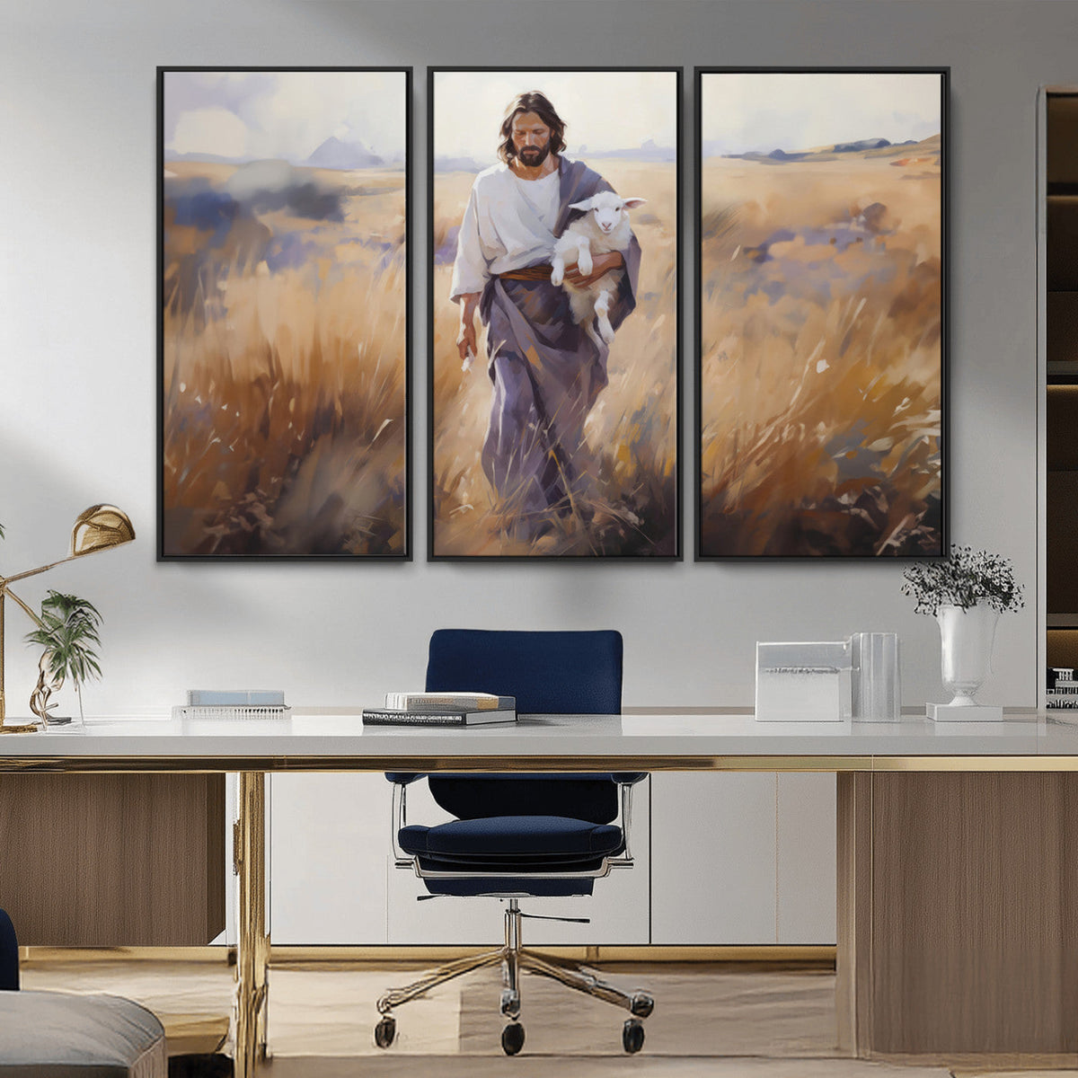 Jesus the Good Shepherd Wall Art Canvas Print - Lost Lamb