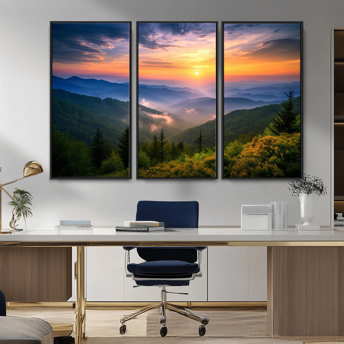 Majestic Mountain Sunrise Print | Landscape Wall Art |