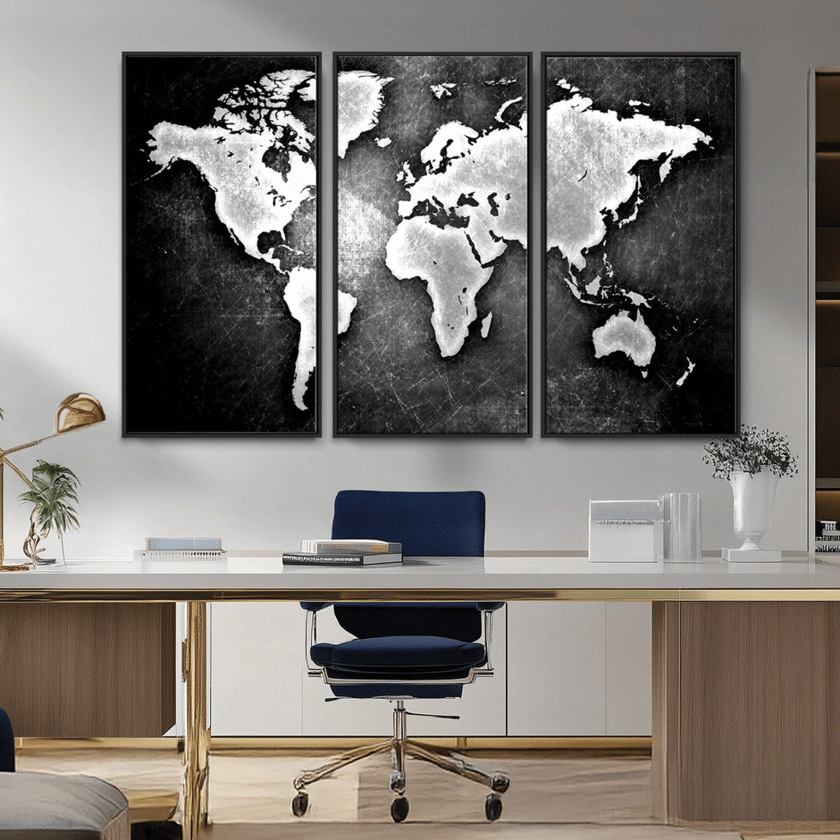 World Map Wall Art Canvas Print – Framed Wall Art for