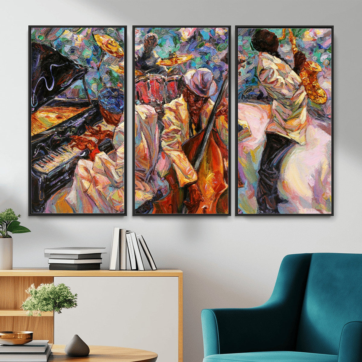 African American Jazz Art Music Abstract Wall Art Painting