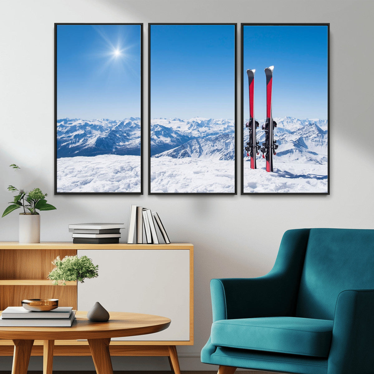 Ski Season Snow Wall Art Canvas Print