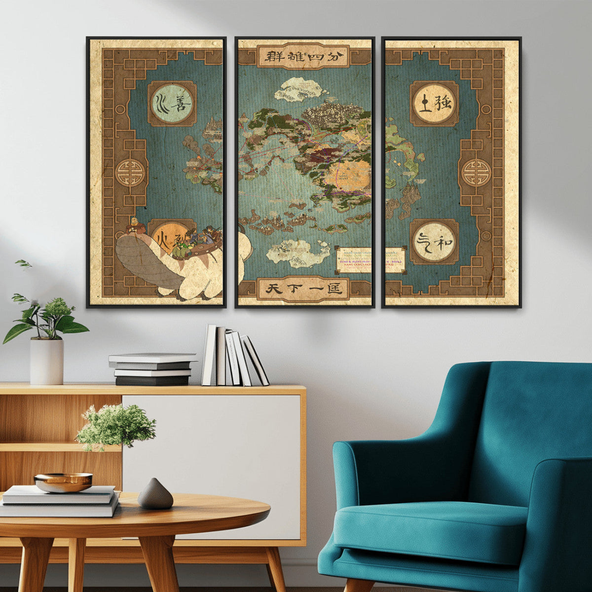 Avatar Wall Art: The Last Airbender Vintage Map - Wall Art