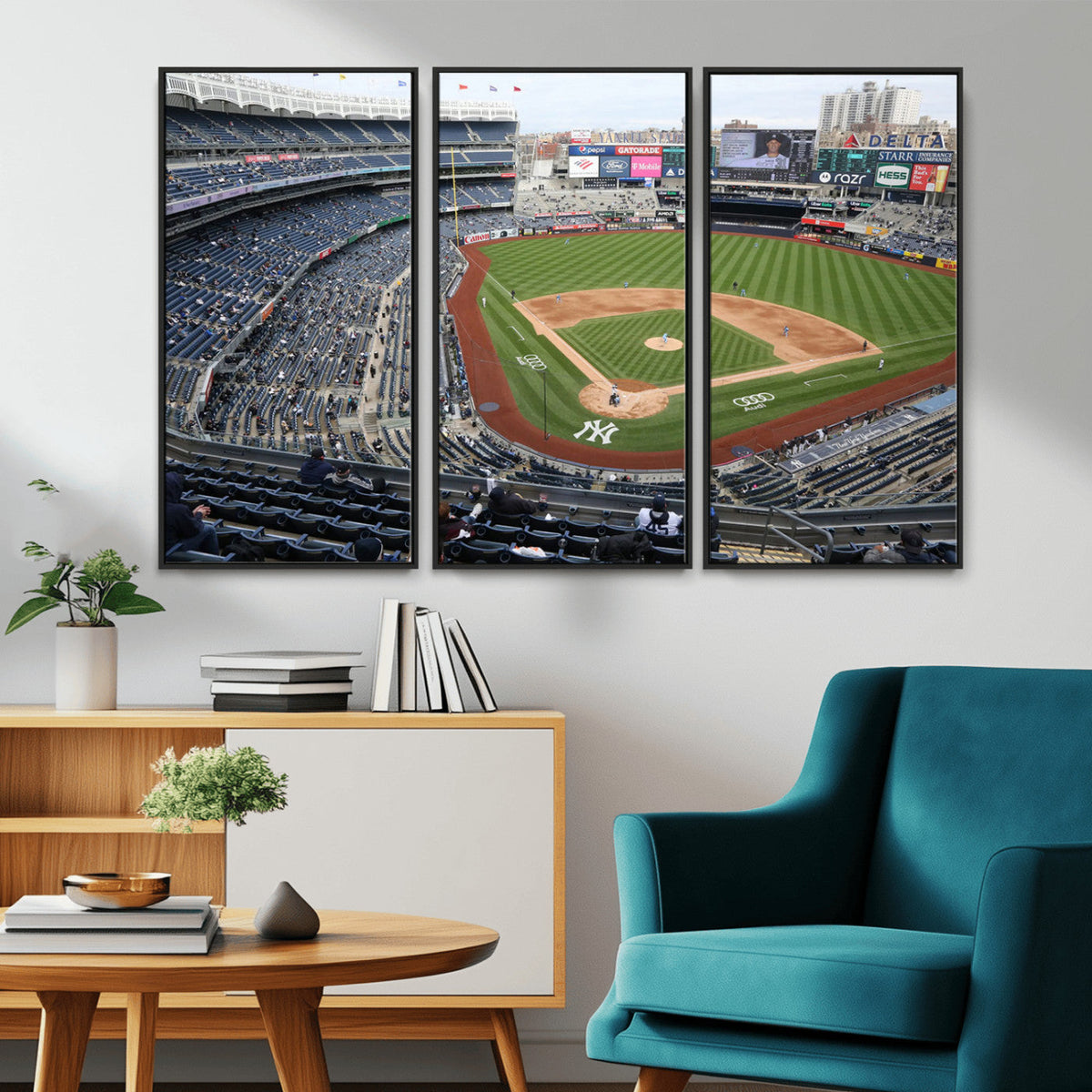 New York Yankees Baseball Team Print - Yankee Stadium Wall