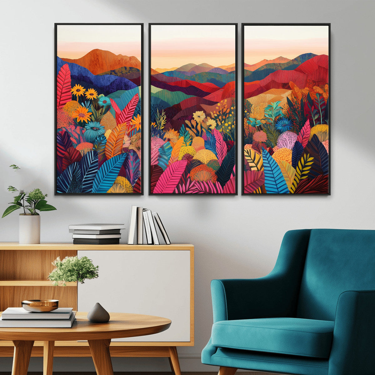 YAYOI KUSAMA Abstract Print - Landscape Canvas Wall Art