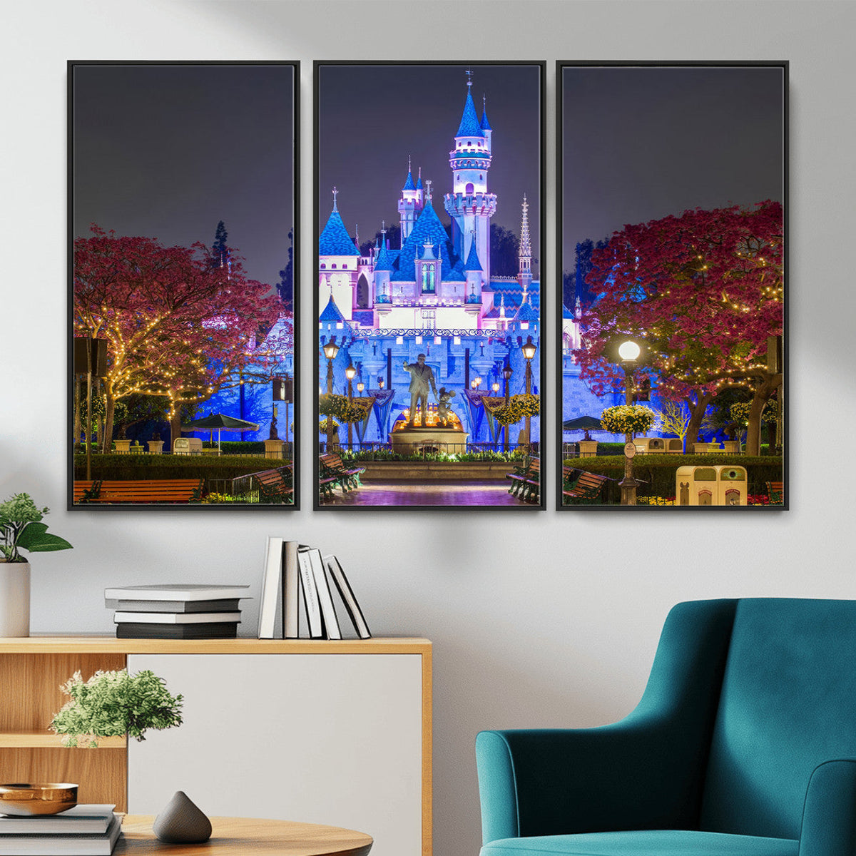 Disney Castle Wall Art Canvas Print – Magical Fairytale