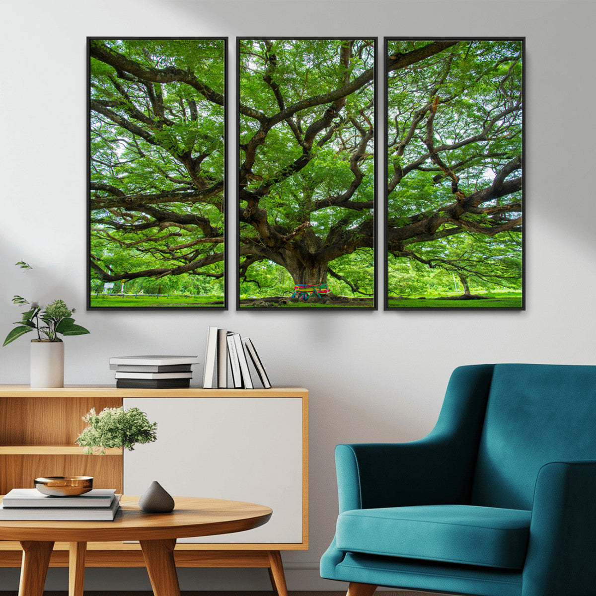 Angel Oak Tree Wall Art Canvas Print – Framed Majestic