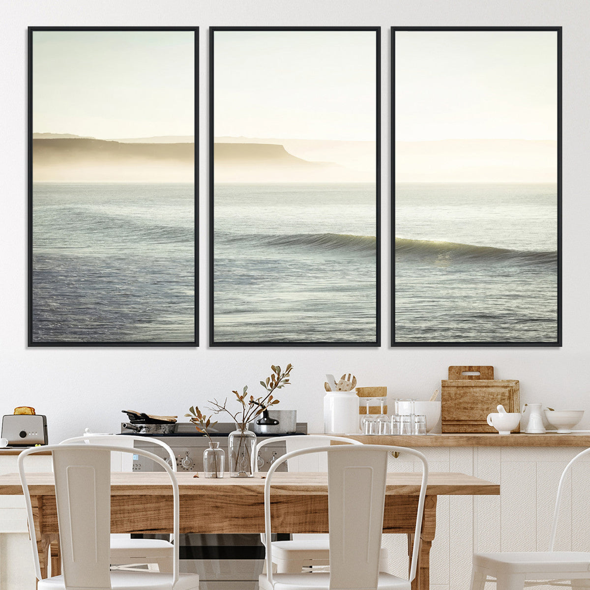 Coastal Cliffs Wall Art Canvas Print – Misty Ocean Seascape
