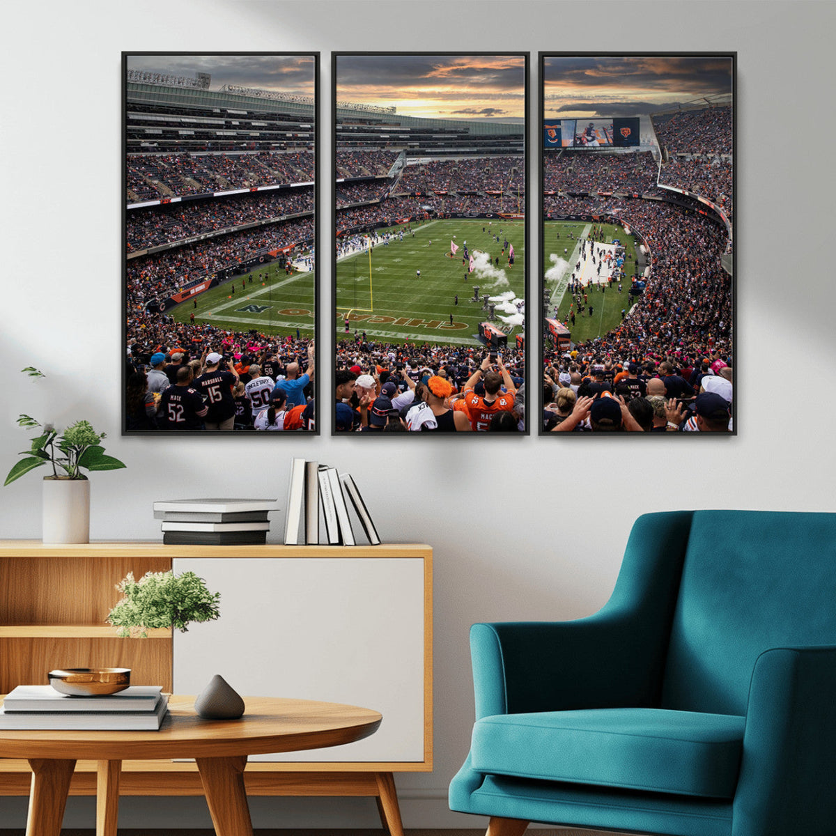 Chicago Bears Soldiers Field Wall Art Canvas Print – Framed
