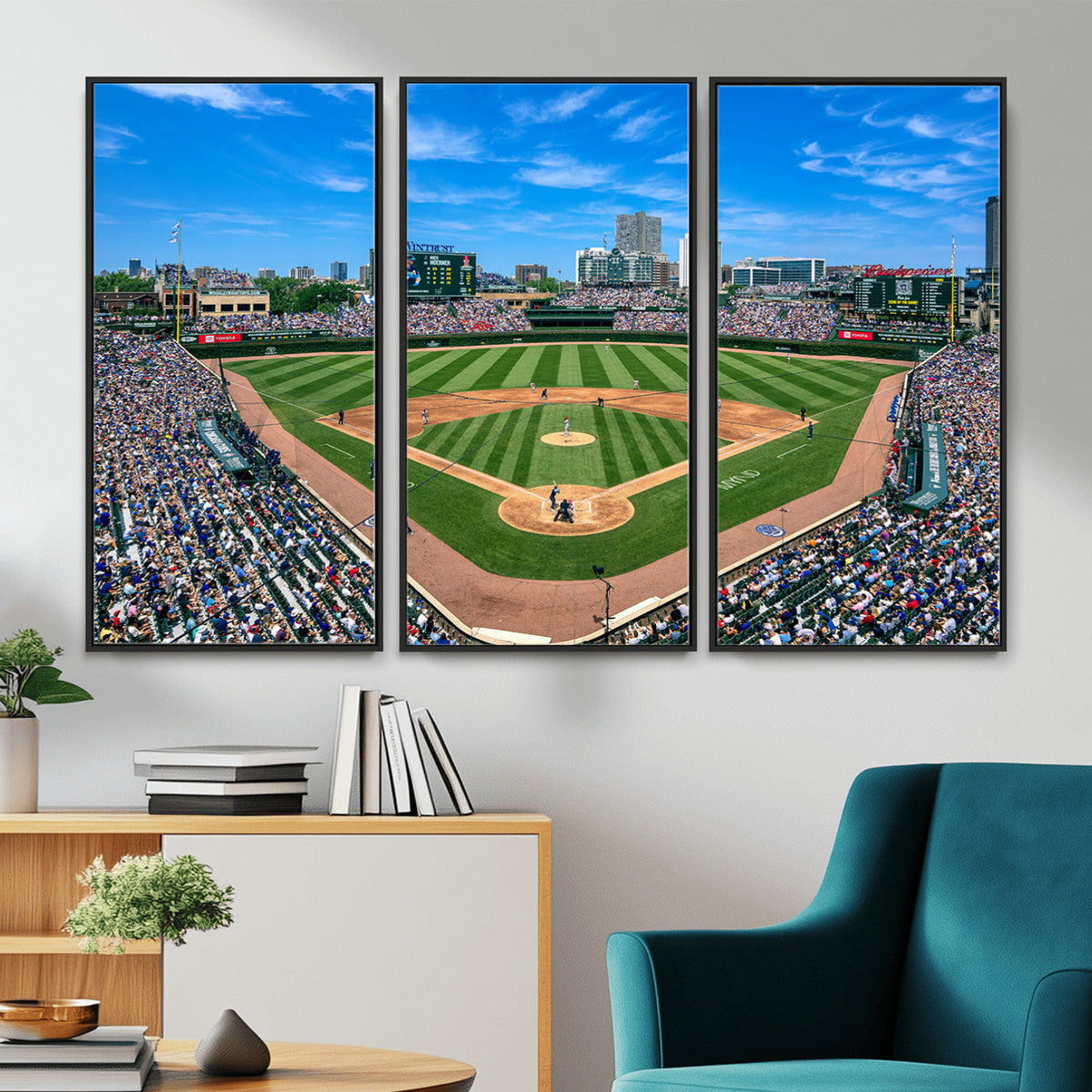 Wrigley Field Baseball Stadium Canvas Wall Art – Packed