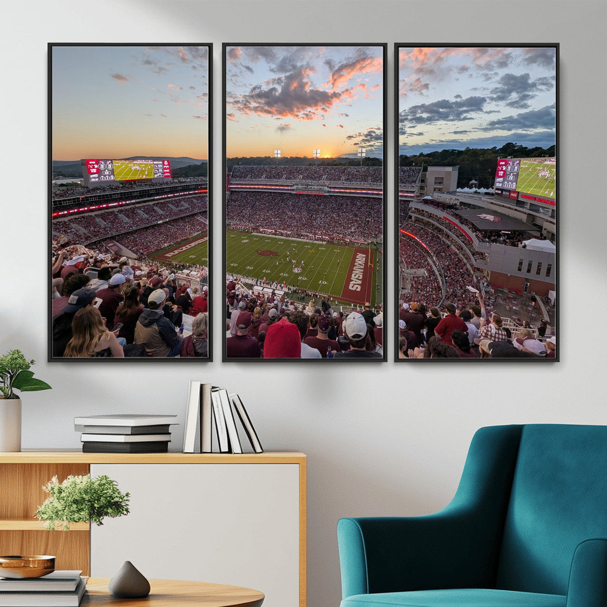 Donald W. Reynolds Razorback Stadium Wall Art Canvas Print –