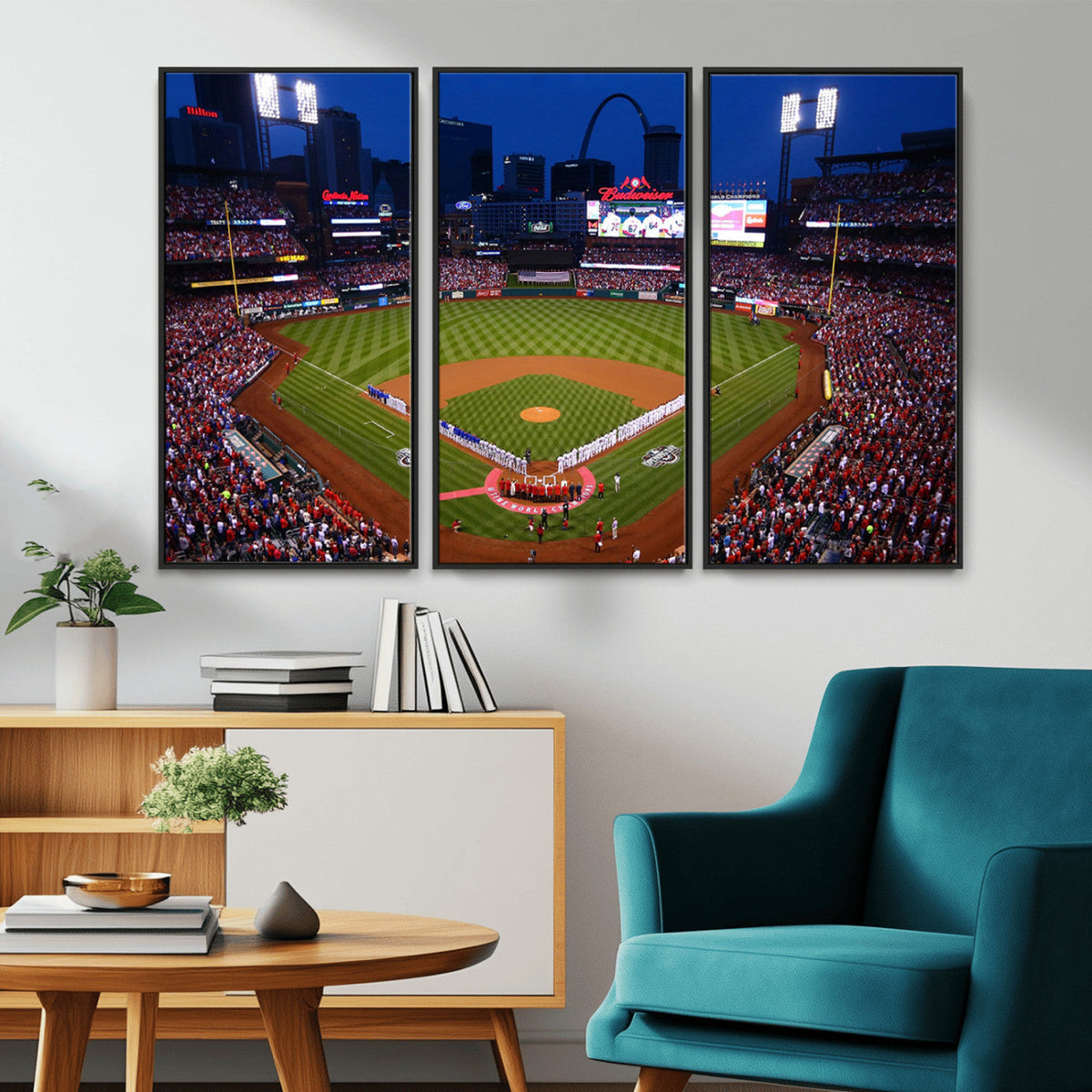 St. Louis Cardinals Baseball Team Print - Busch Stadium Wall