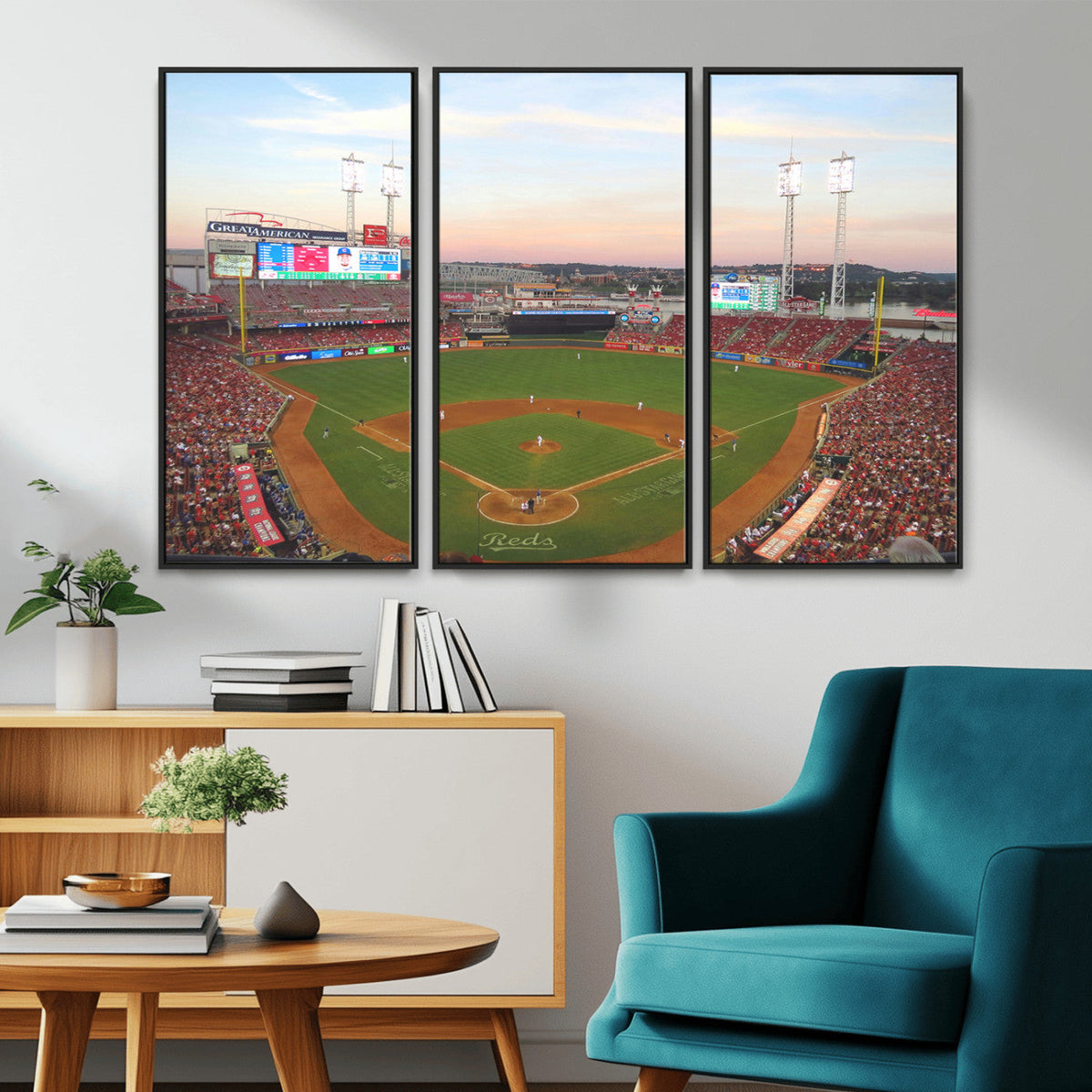 Cincinnati Reds Baseball Print Canvas- Cincinnati