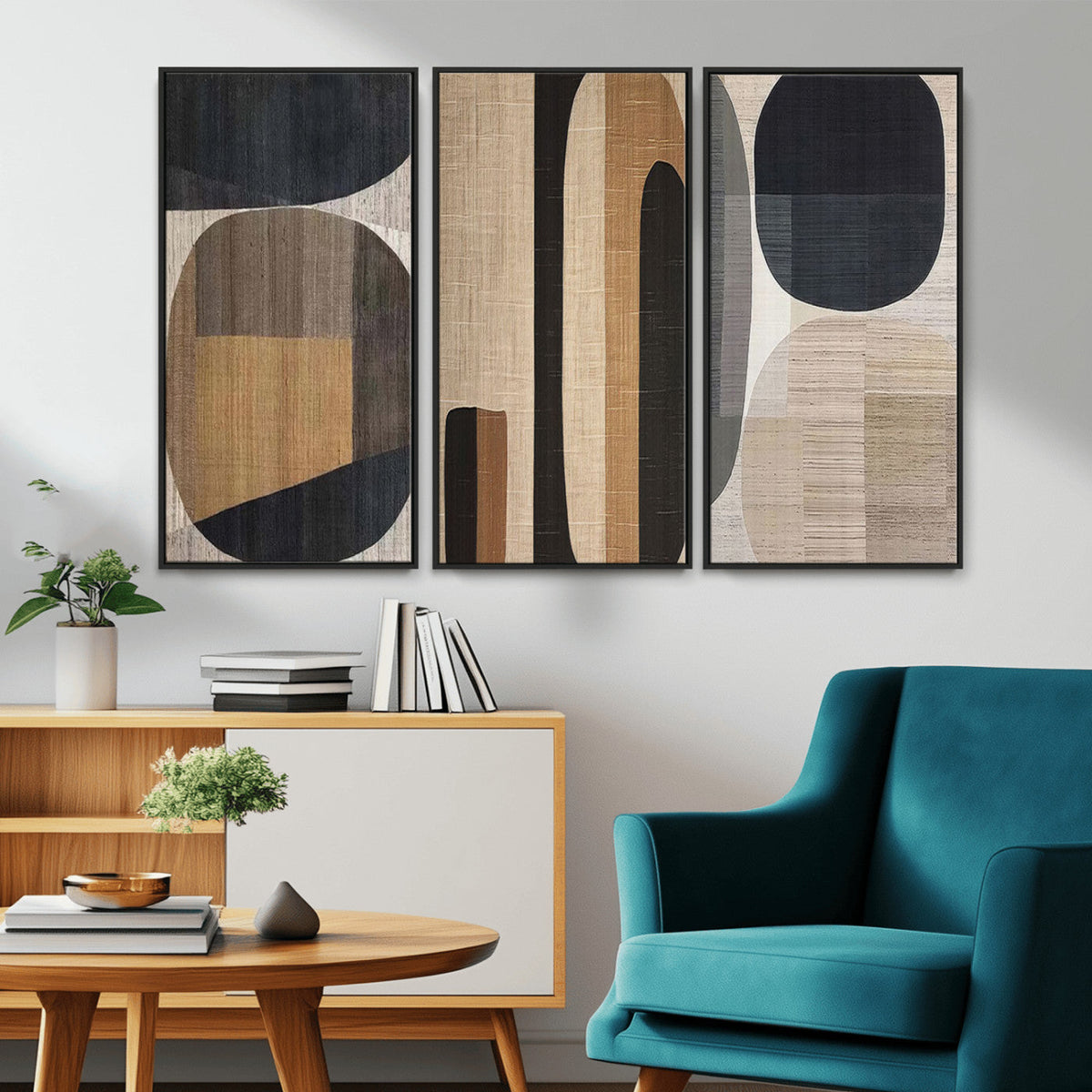 Wabi Sabi Canvas Print - Geometric Abstract Wall Art Canvas