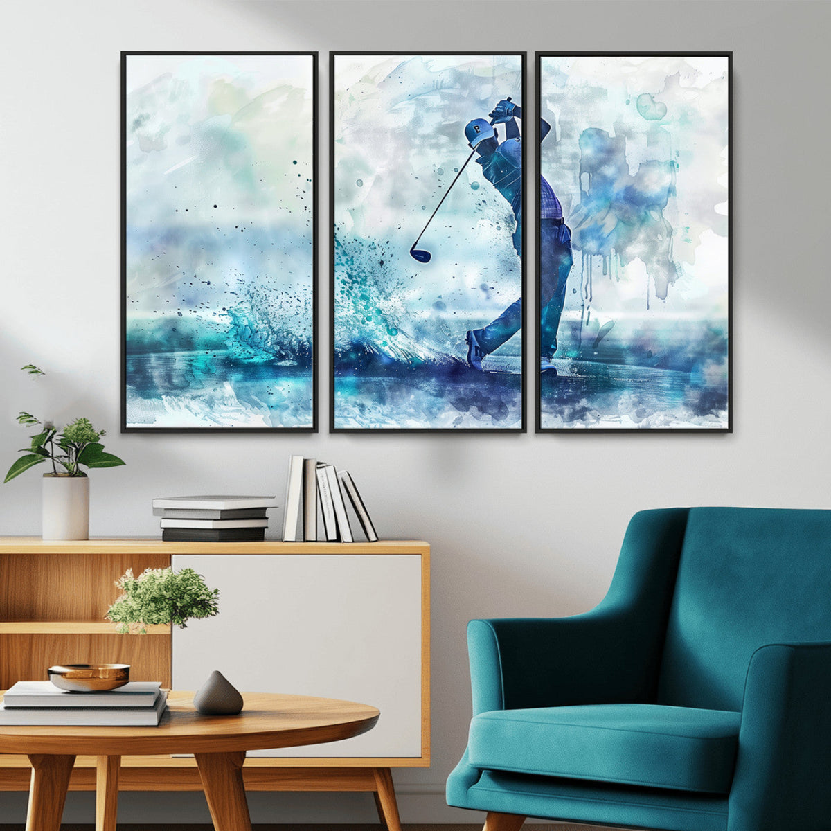 Golf Swing Wall Art Canvas Print - Sports-Inspired