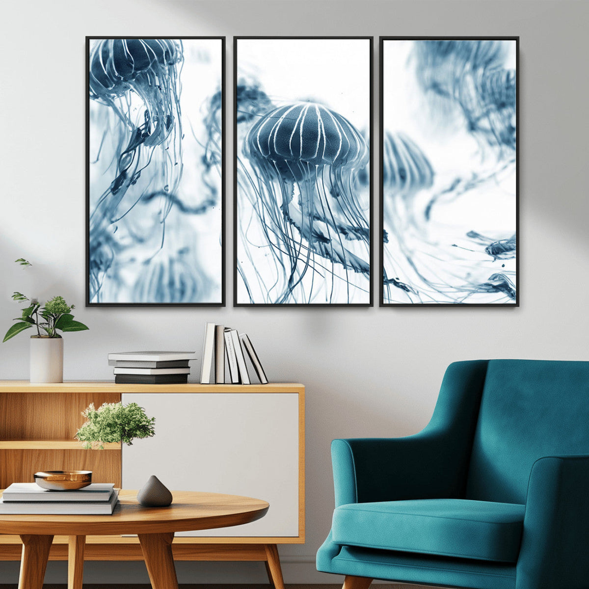 Abstract Jellyfish Canvas Print Wall Art