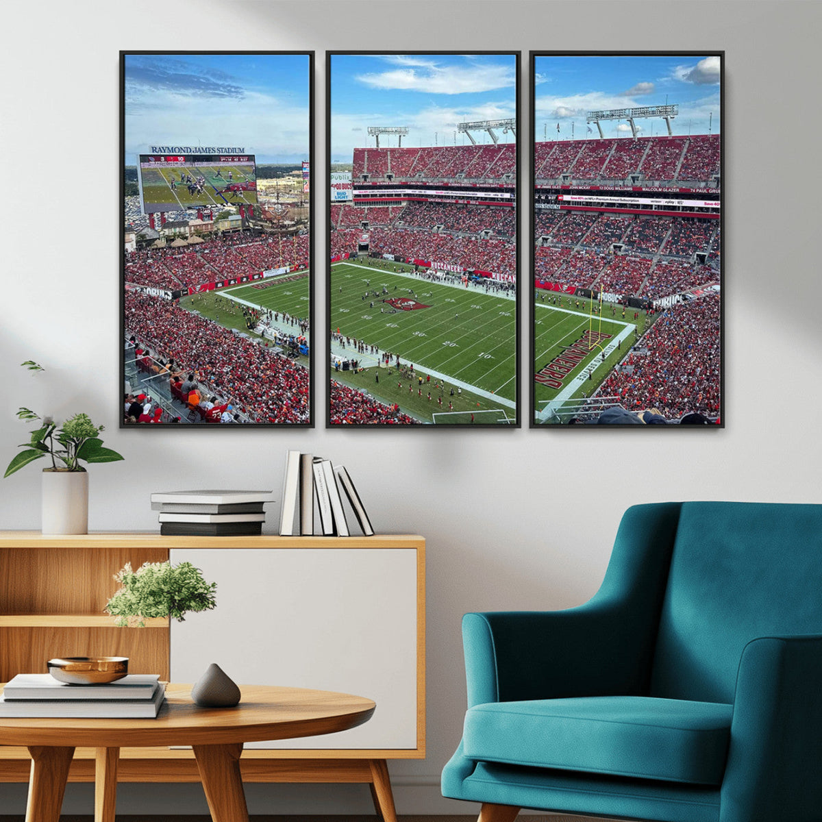 Florida Tampa Raymond James Stadium Wall Art Canvas Print -