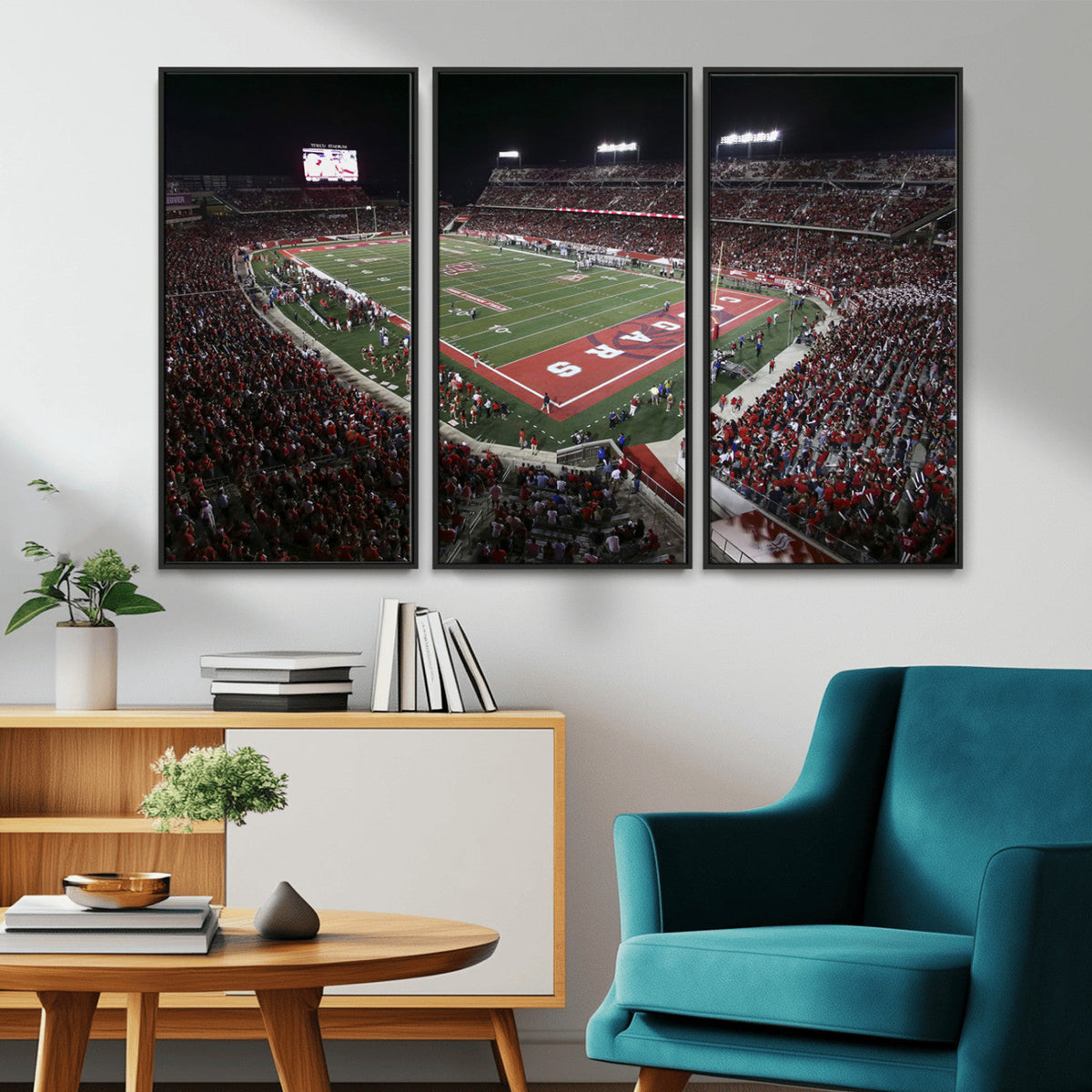 Houston Cougars Football Team Print - Houston TDECU Stadium