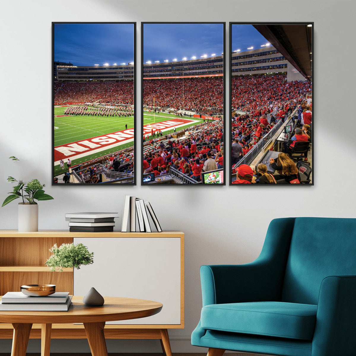 Wisconsin Badgers Football Team Print - Madison Camp Randall