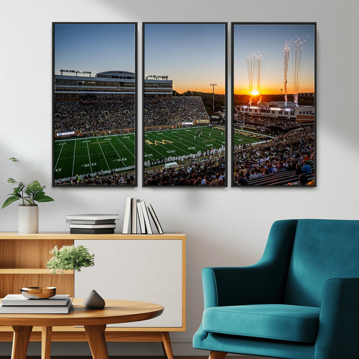 Demon Deacons Football Team Print Canvas- Winston-Salem