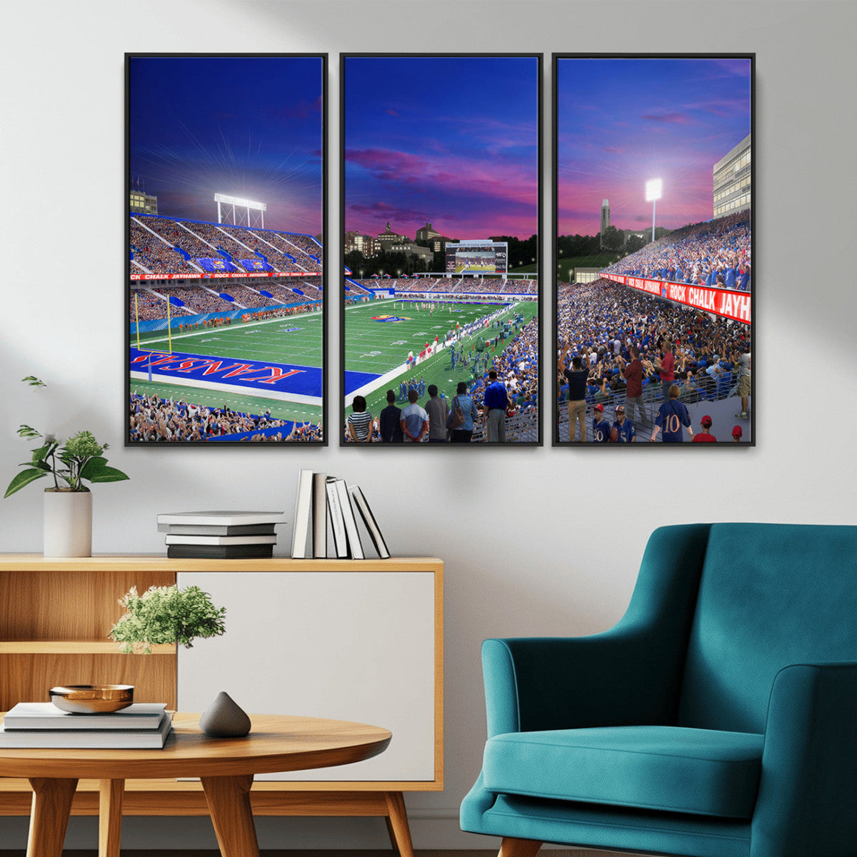 University of Kansas Jayhawks Football Team Print Canvas-