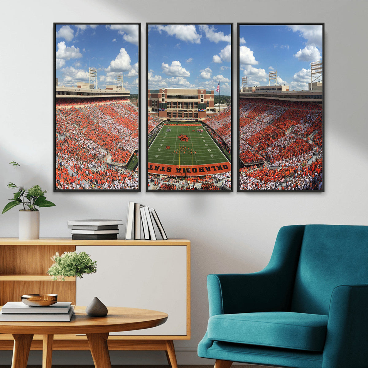 Oklahoma State Cowboys Football Team Print - Stillwater