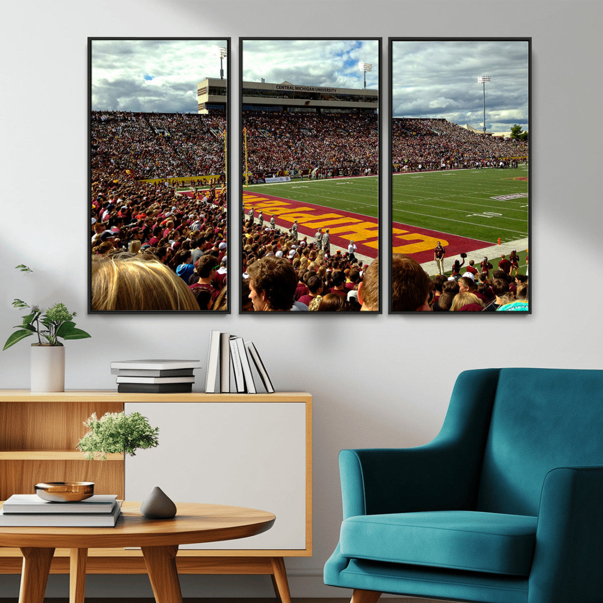 Central Michigan University Chippewas Football Team Print -