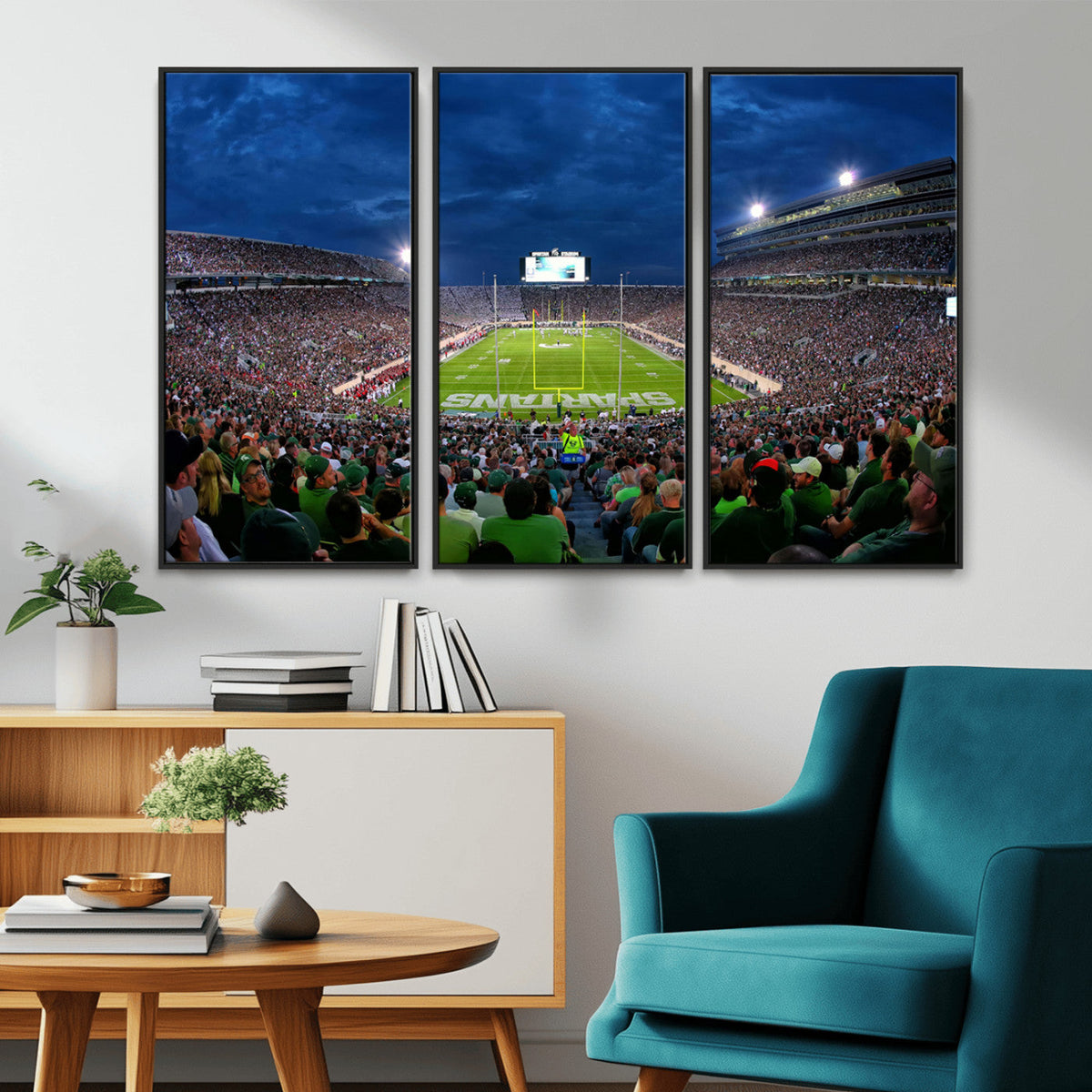 Michigan State Spartans Football Team Print - East Lansing