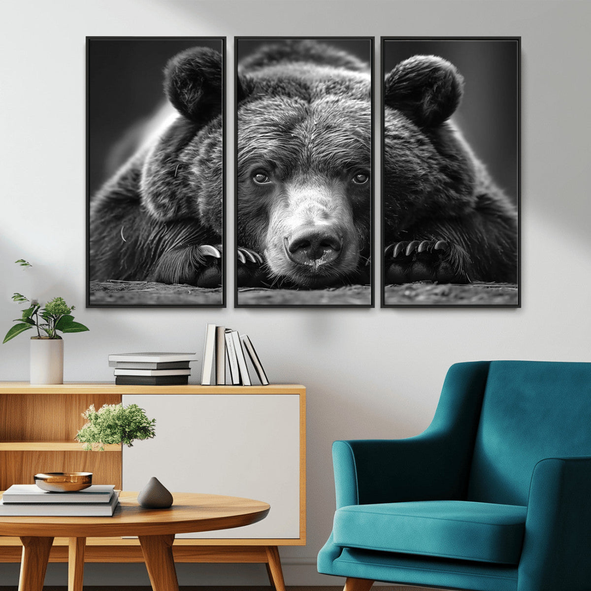 Resting Grizzly 399 Bear Canvas Print | Ready to Hang Wall
