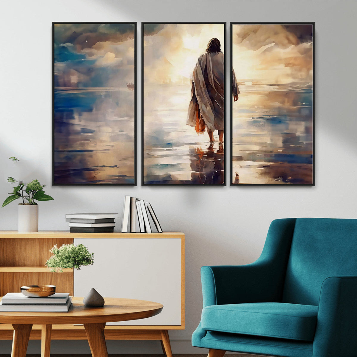 Jesus Walking on Water Wall Art | Ready to Hang Spiritual