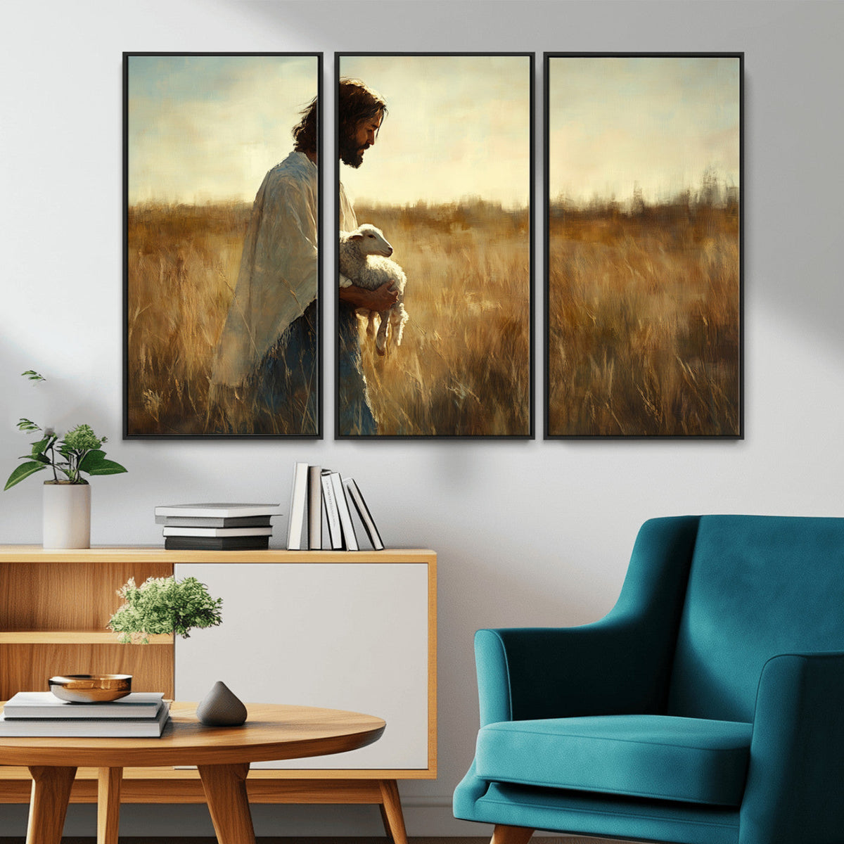 Jesus the Good Shepherd Wall Art Canvas Print -