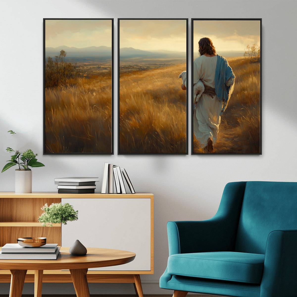 Jesus the Good Shepherd Wall Art Canvas Print -