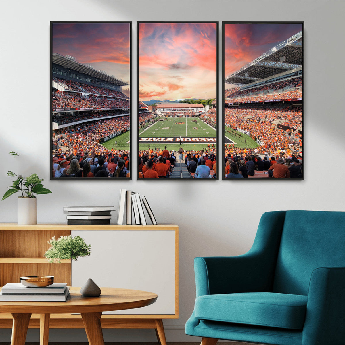 Oregon State Beavers Football Team Print - Corvallis Reser