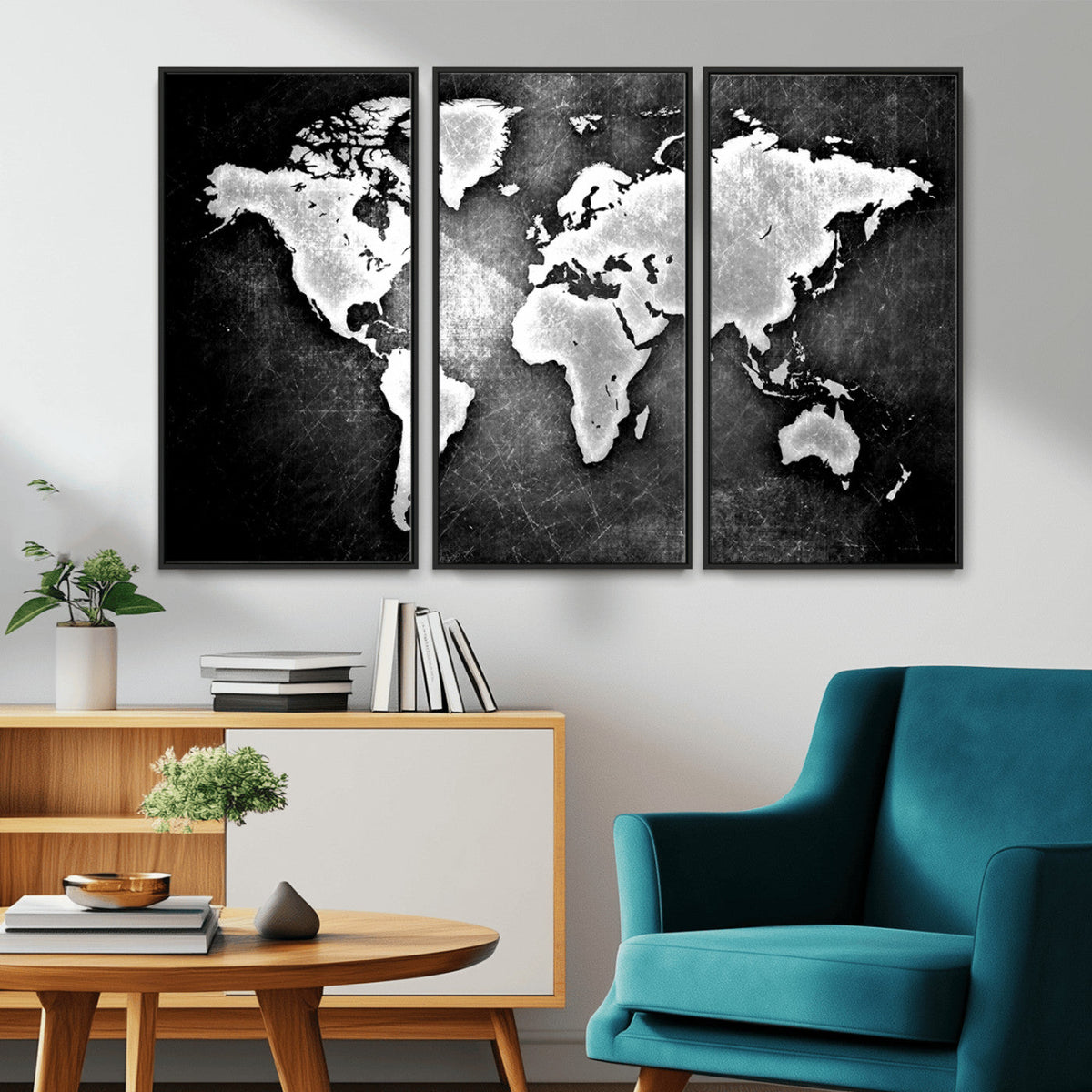 World Map Wall Art Canvas Print – Framed Wall Art for