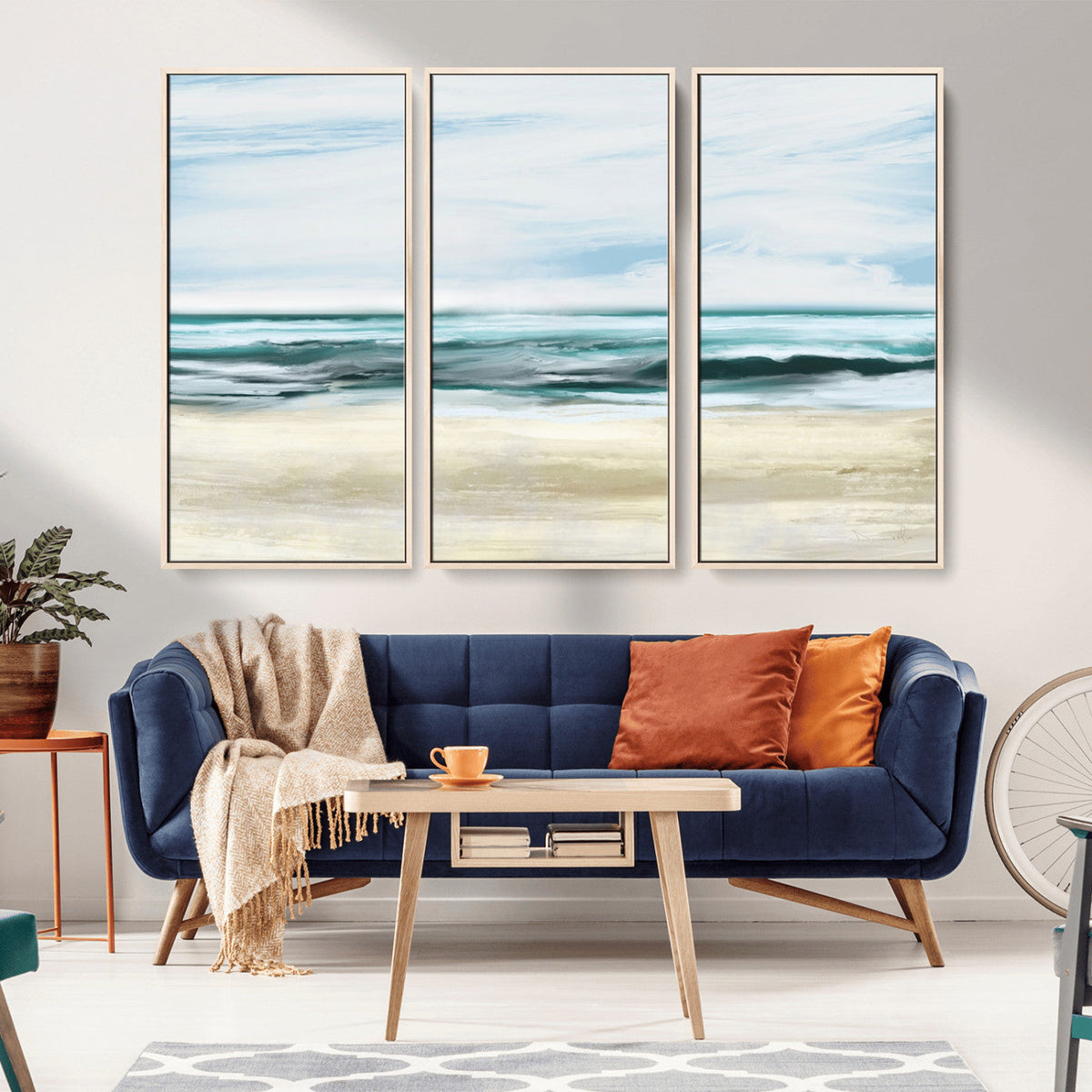 Ocean Abstract Wall Art Canvas Print