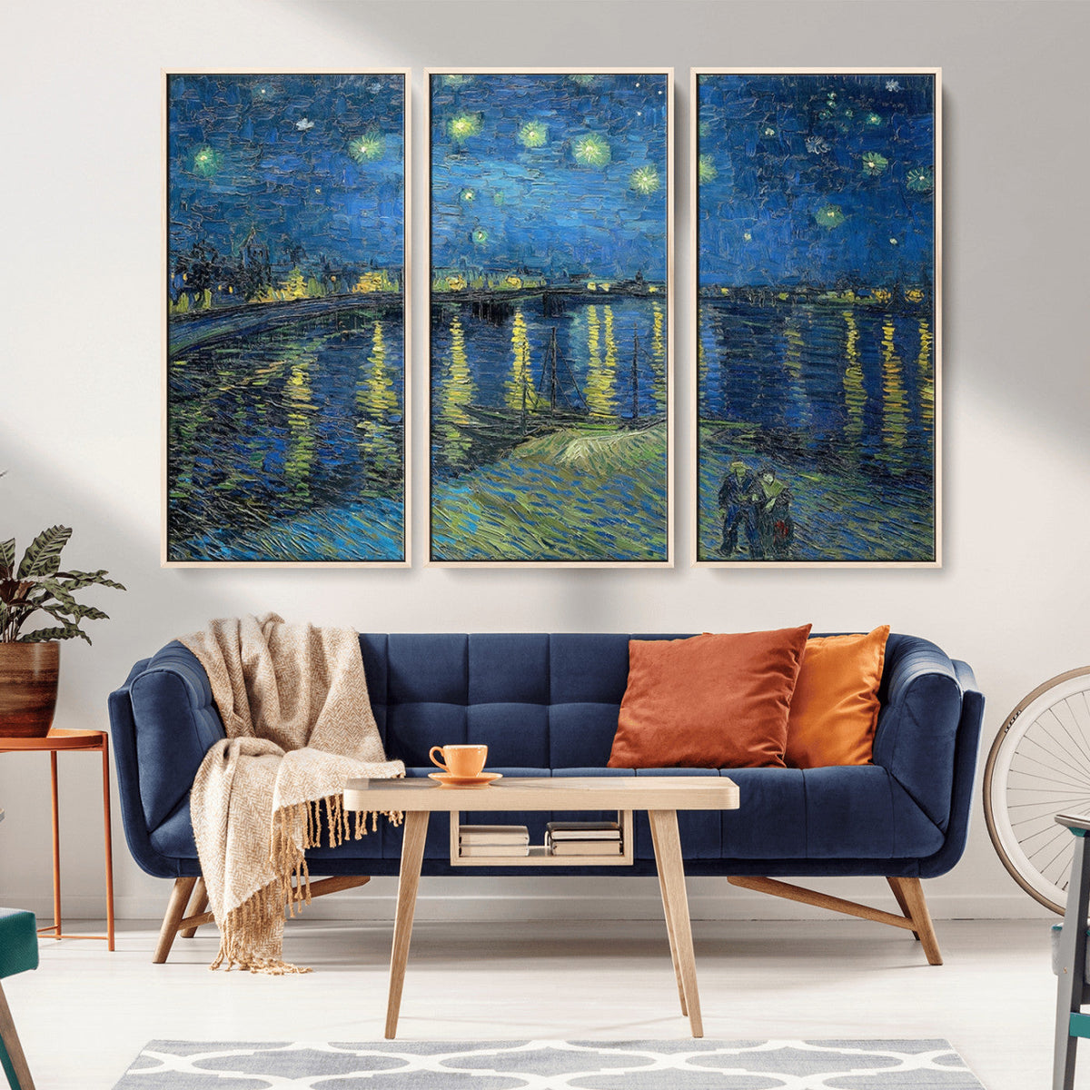 Vincent van Gogh Starry Night over the Rhone Abstract Wall
