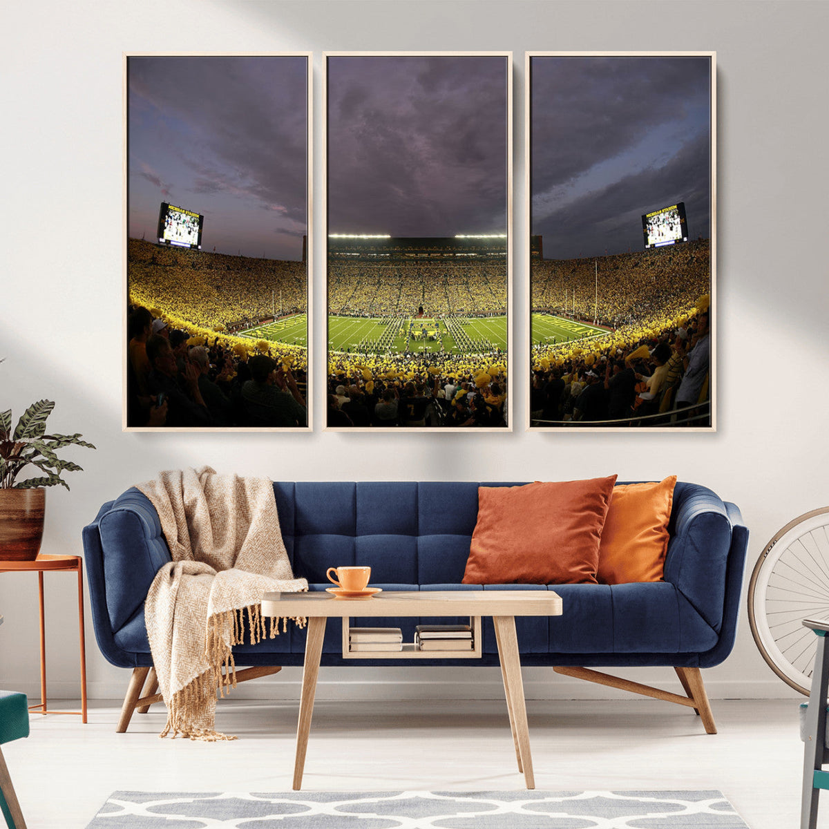 Michigan Wolverines Print - Michigan Stadium Wall Art Canvas