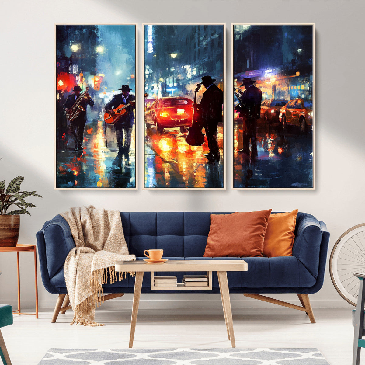 African American Jazz Canvas Wall Art Print – Abstract Music