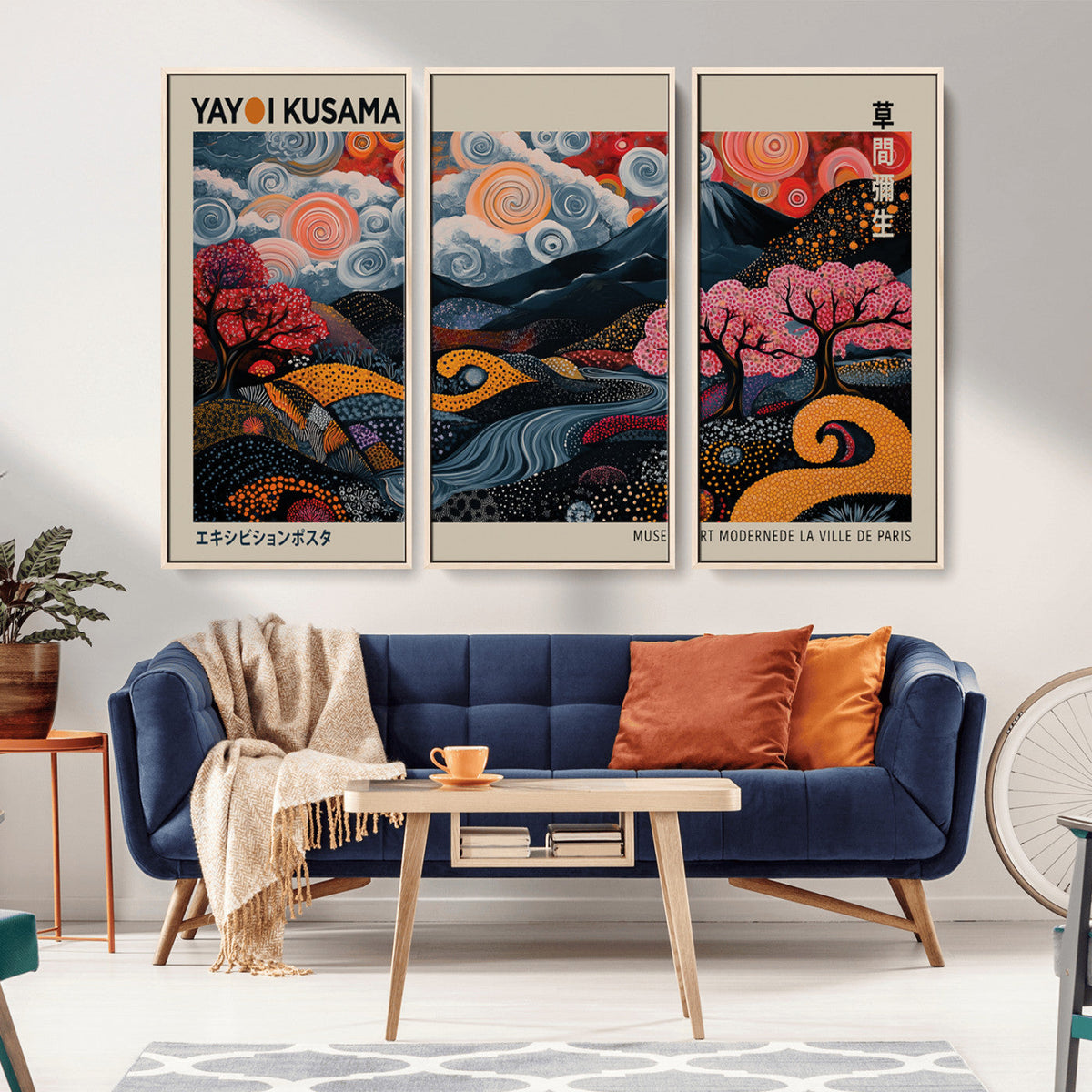 Modern Japanese Wall Art Canvas Print – Framed Contemporary