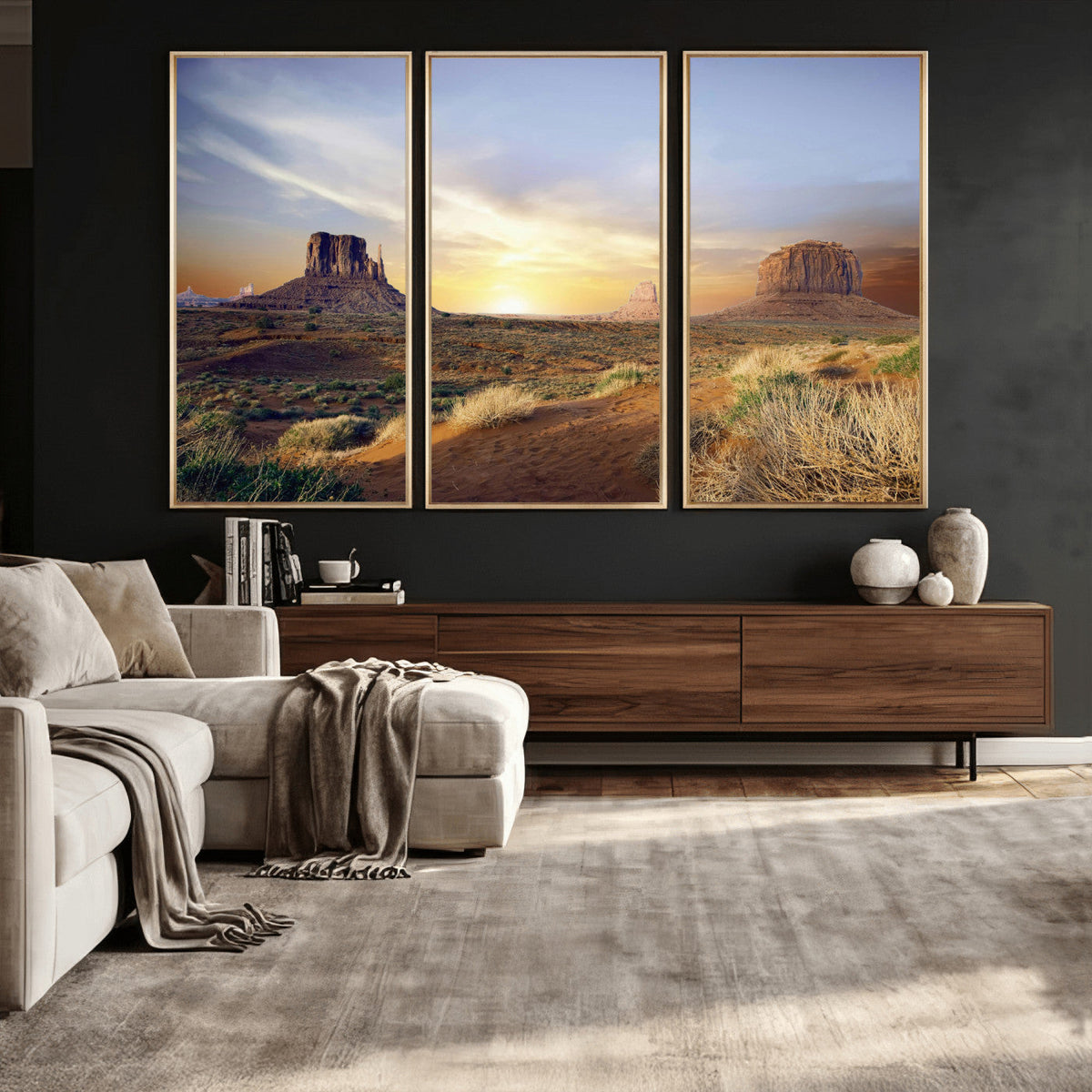 Monument Valley Desert Wall Art Canvas Print, Southwest