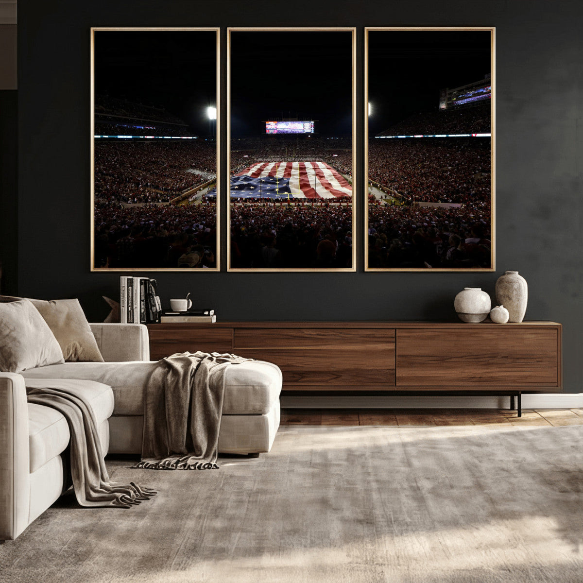 Oklahoma Memorial Stadium Wall Art Canvas Print – Oklahoma