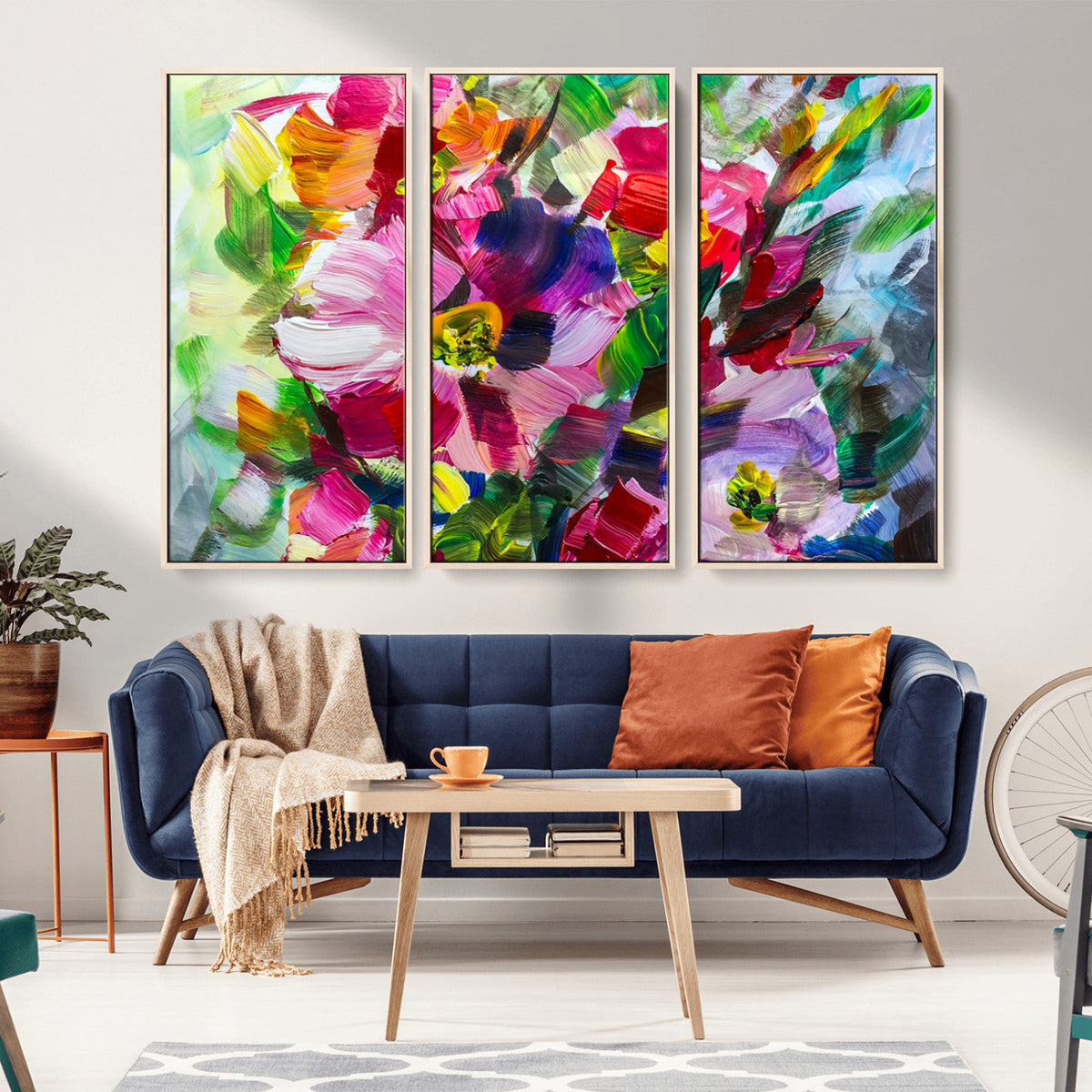 Oil Flower Abstract Canvas Print