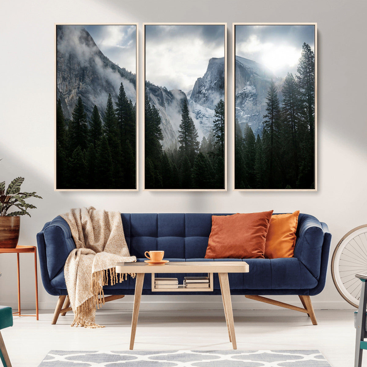 Yosemite National Park El Capitan Foggy Mountain Wall Art |