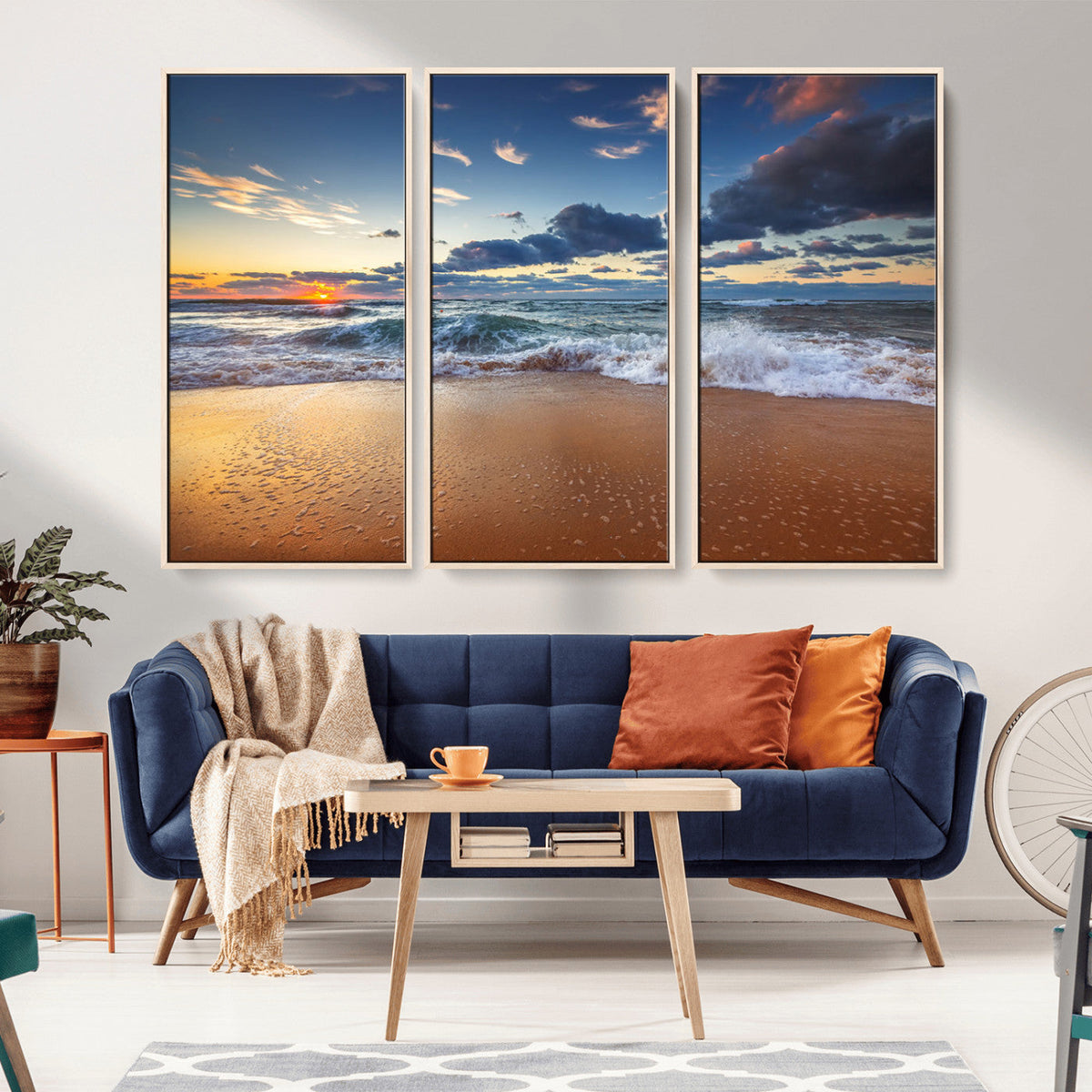 Beach Canvas Wall Art - Coastal Seascape Print for Living