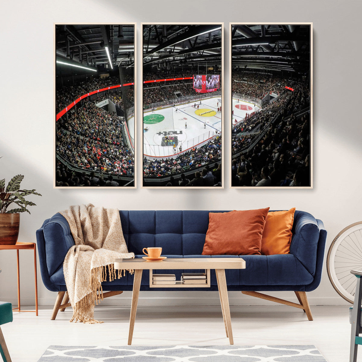 Vaudoise Lausanne Ice Hockey Arena Stadium Wall Art Canvas,