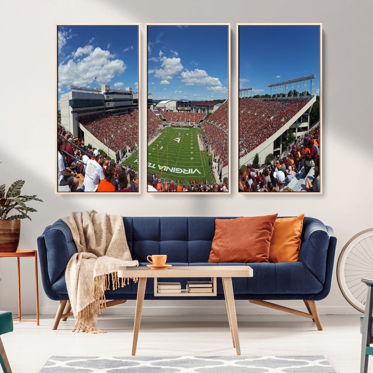 Virginia Tech Hokies Football Team Print - Blacksburg Lane