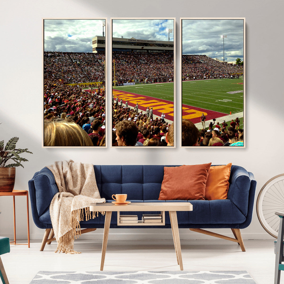 Central Michigan University Chippewas Football Team Print -