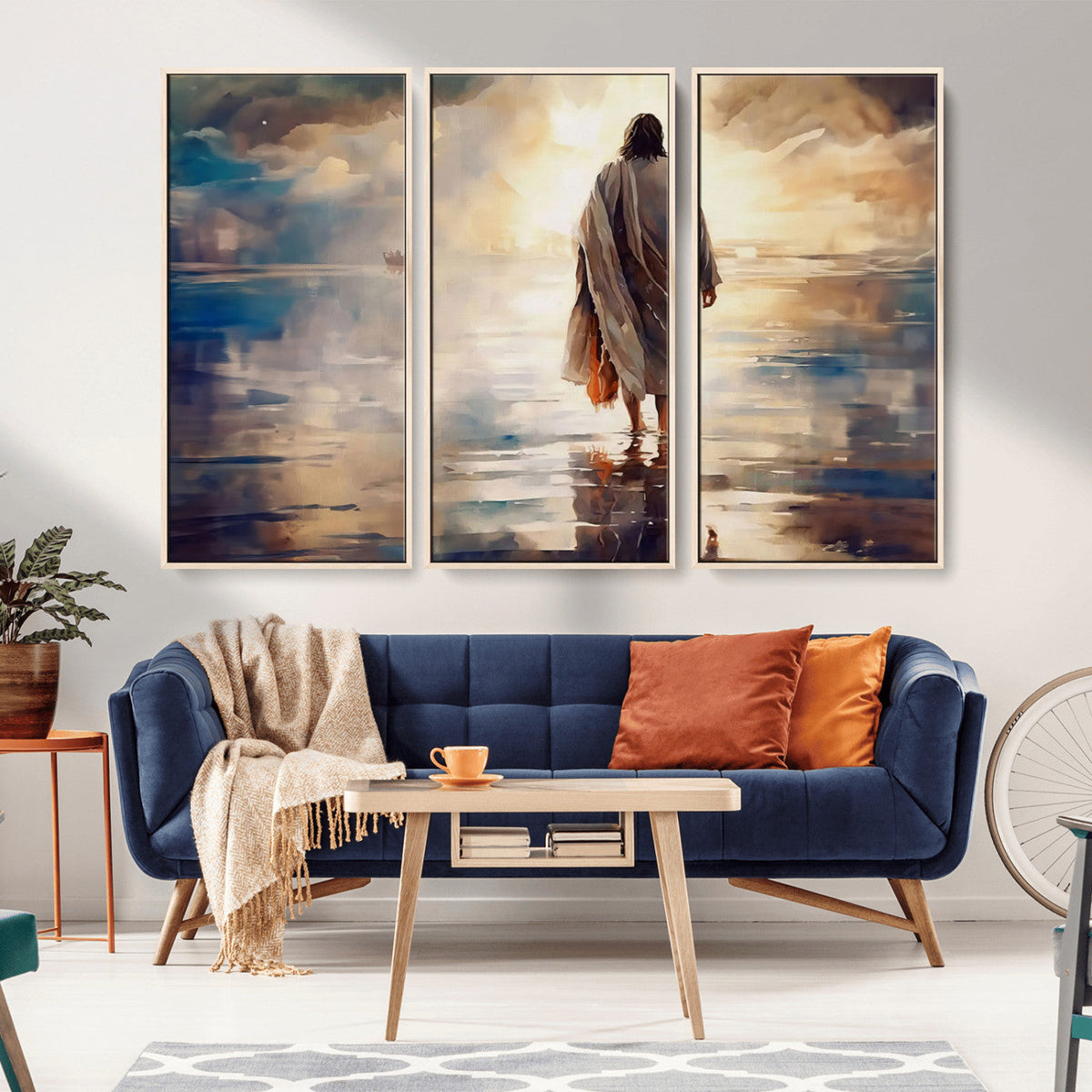 Jesus Walking on Water Wall Art | Ready to Hang Spiritual