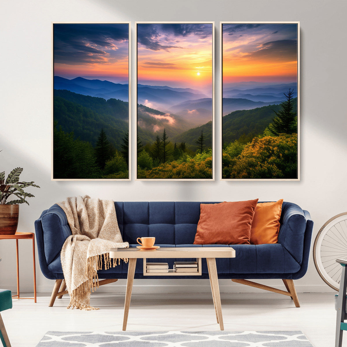 Majestic Mountain Sunrise Print | Landscape Wall Art |