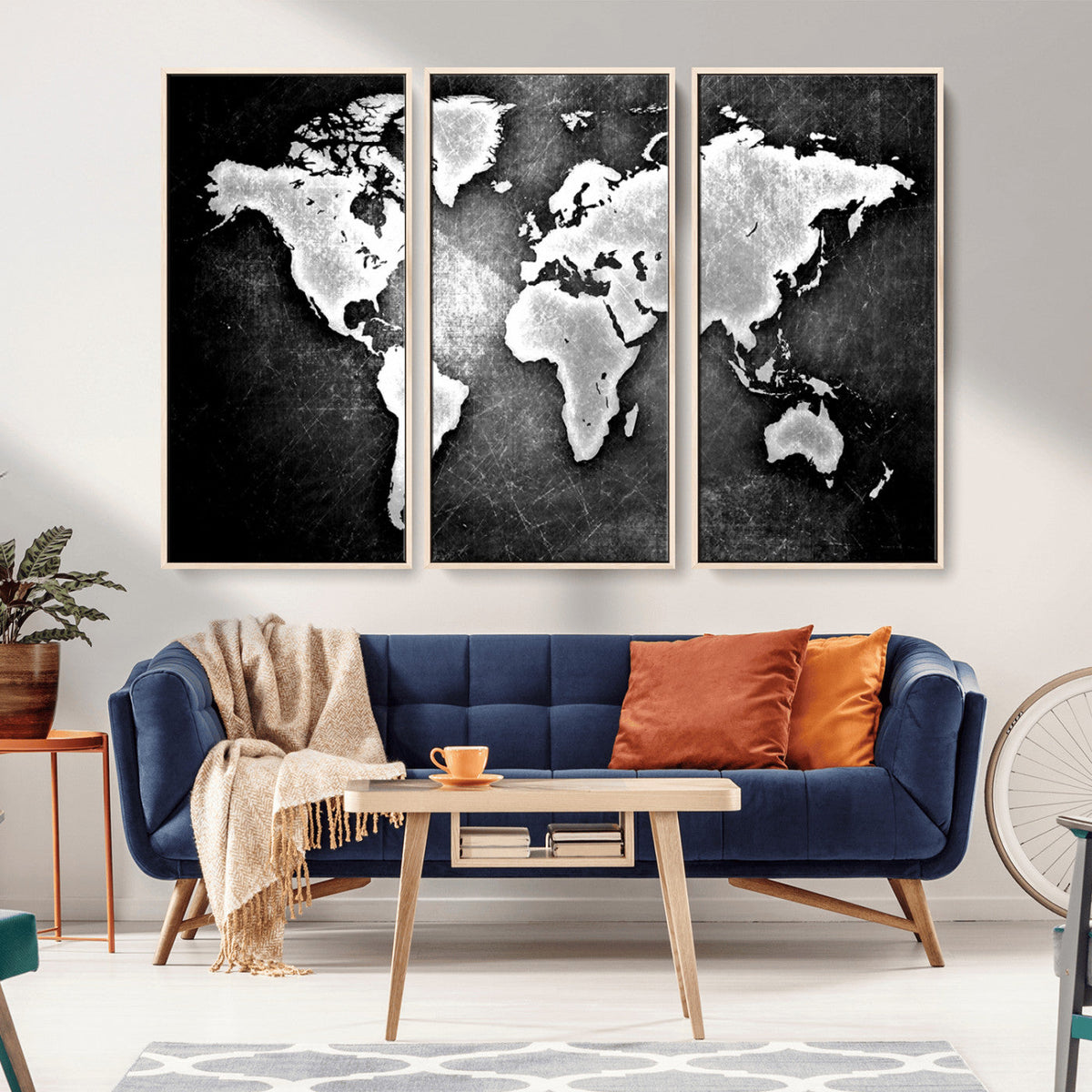 World Map Wall Art Canvas Print – Framed Wall Art for