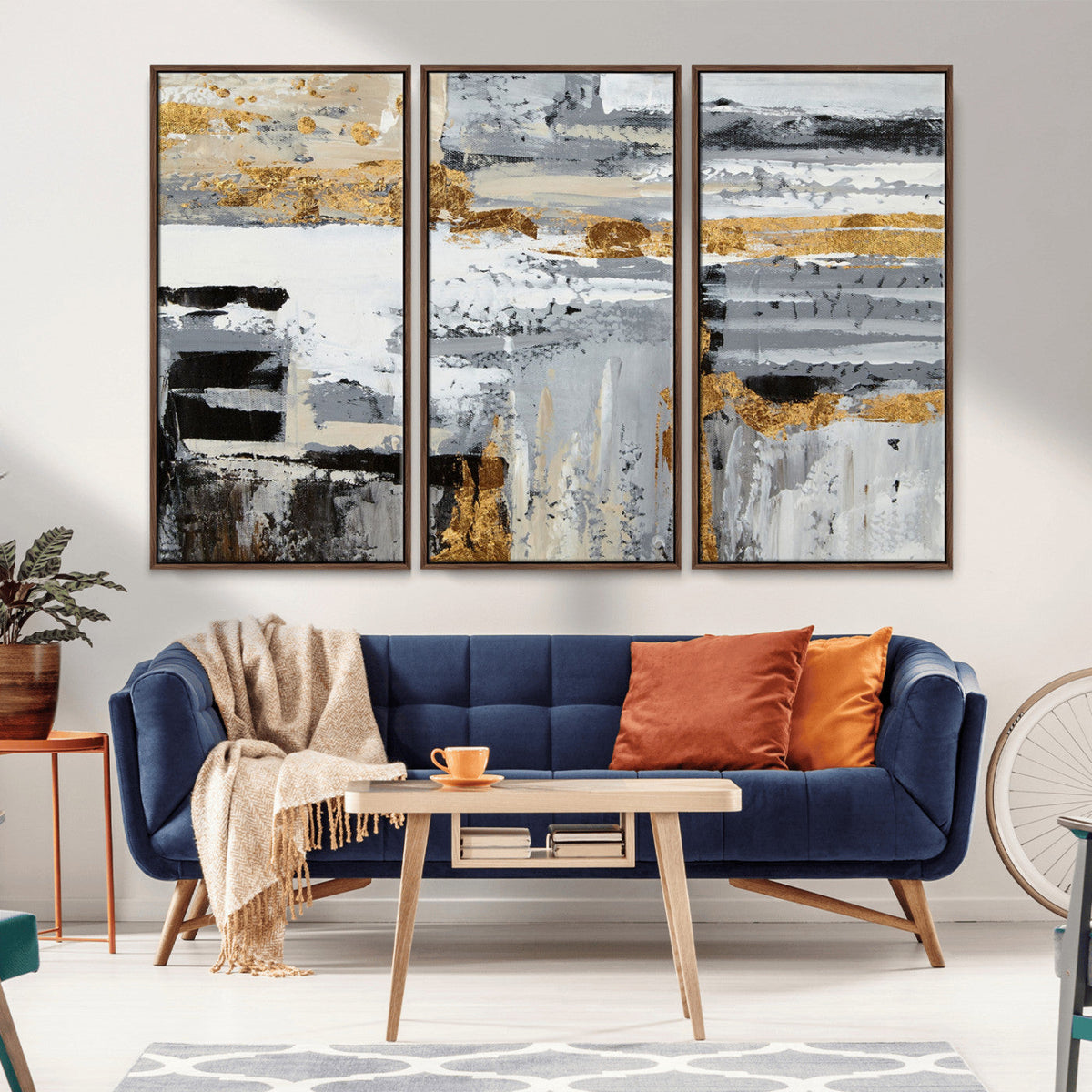 Abstract Painting Canvas Wall Art Print Paint Drip Art Brush